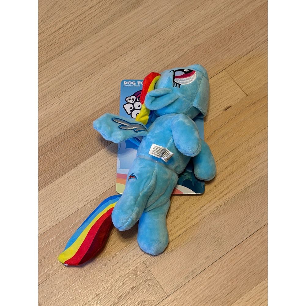 My Little Pony Rainbow Dash Launch & Crinkle Dog Toy Blue Plush Hasbro HDT-4470